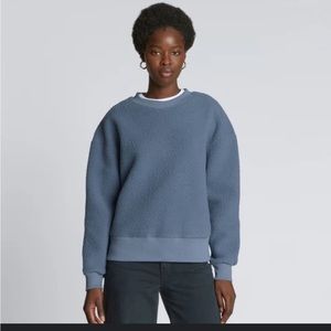 Everlane 🔥 The ReNew Teddy Oversized Crew Sweatshirt RN 139393 Sz XS